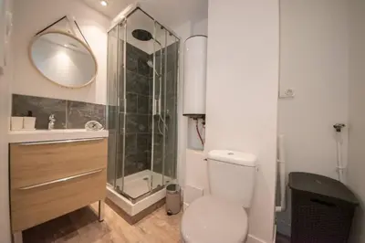 Salle de bains dans l'établissement Superbe appartement 2 pièces avec vue mer - Brest