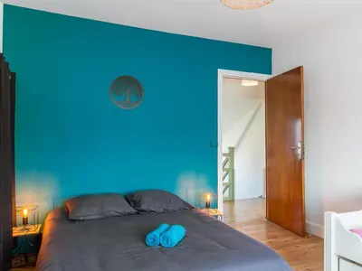 Un ou plusieurs lits dans un hébergement de l'établissement Holiday Home Chez Pascaline by Interhome
