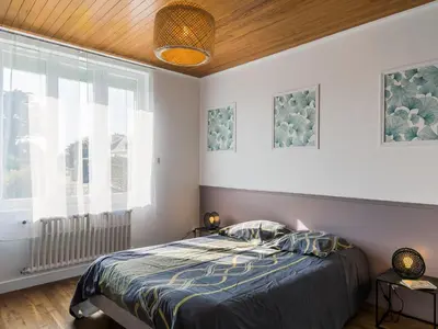 Un ou plusieurs lits dans un hébergement de l'établissement Holiday Home Chez Pascaline by Interhome