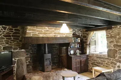 Télévision ou salle de divertissement dans l'établissement Lavender Cottage