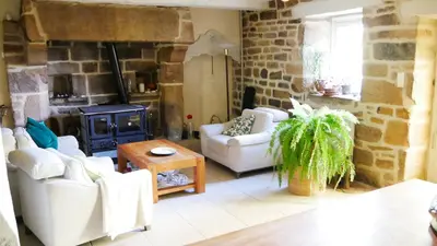 Coin salon dans l'établissement Hameau de Leignoua