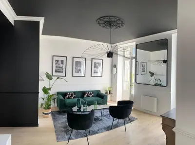 Coin salon dans l'établissement N9 APPARTEMENT DE CHARME **** MORLAIX