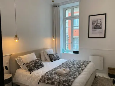 Un ou plusieurs lits dans un hébergement de l'établissement N9 APPARTEMENT DE CHARME **** MORLAIX