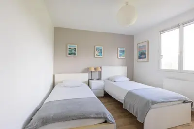 Un ou plusieurs lits dans un hébergement de l'établissement Maison Carn Portsall