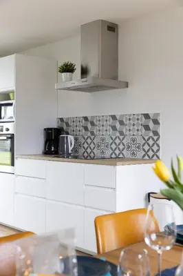 Cuisine ou kitchenette dans l'établissement Maison Carn Portsall