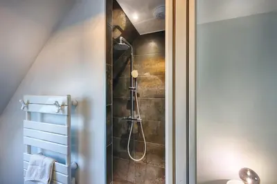 Salle de bains dans l'établissement Chez mamy Odette- Appartement lumineux en bord de mer