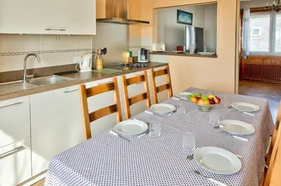 Cuisine ou kitchenette dans l'établissement Echappee relaxante au bord de l ocean a Penmarch