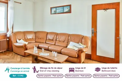 Coin salon dans l'établissement Echappee relaxante au bord de l ocean a Penmarch
