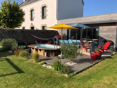 Jardin de l'établissement Magnifique demeure à 15 min des plages 12 adultes