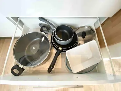 Cuisine ou kitchenette dans l'établissement LE DECO - Confort - Wifi - Luminosité - Entre gare et Centre