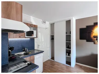 Cuisine ou kitchenette dans l'établissement Escapade au golf de l’Odet