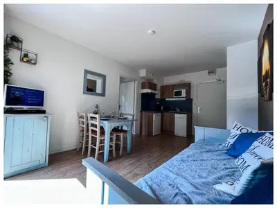 Cuisine ou kitchenette dans l'établissement Escapade au golf de l’Odet