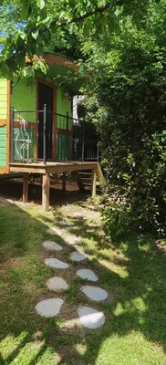 Jardin de l'établissement roulotte Tipergwendiou