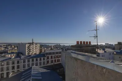Vue générale sur Brest ou vue de la ville depuis l'appartement