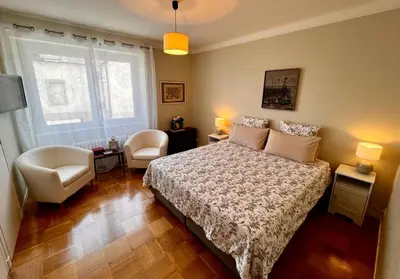 Un ou plusieurs lits dans un hébergement de l'établissement Un B&B à Loktudi