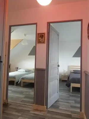 Un ou plusieurs lits dans un hébergement de l'établissement Appartement vue sur mer