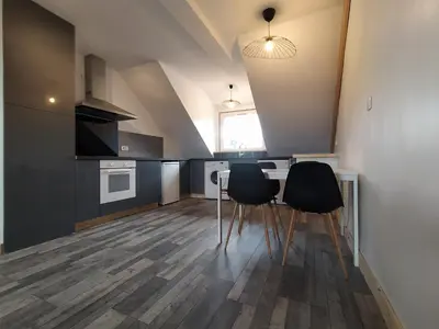 Cuisine ou kitchenette dans l'établissement Appartement vue sur mer
