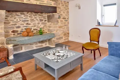 Coin salon dans l'établissement Belle maison pour 5 en pays Bigouden