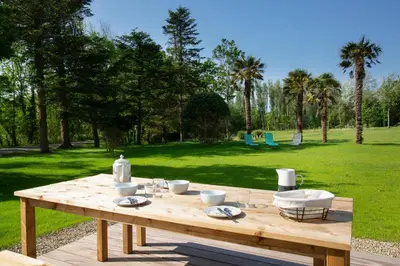 Jardin de l'établissement Belle maison pour 5 en pays Bigouden