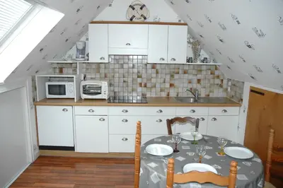 Cuisine ou kitchenette dans l'établissement Villa Ropartz
