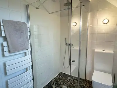 Salle de bains dans l'établissement Ker Tornaod Maison familiale avec accès direct à la mer