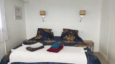Un ou plusieurs lits dans un hébergement de l'établissement Appartement T3 de 74m2 très lumineux vue panoramique mer et plages