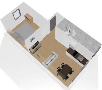 Cuisine ou kitchenette dans l'établissement L'Art Déco - Home Homy