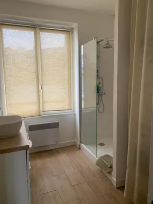 Salle de bains dans l'établissement Joli logement rénové proche centre-ville