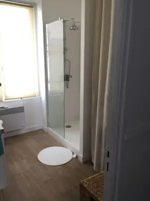 Salle de bains dans l'établissement Joli logement rénové proche centre-ville