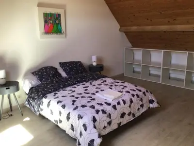 Un ou plusieurs lits dans un hébergement de l'établissement Villa Roz Veur