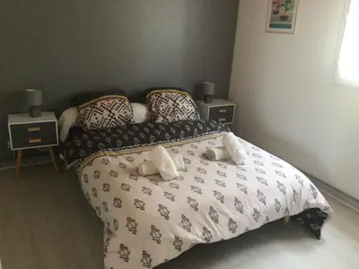 Un ou plusieurs lits dans un hébergement de l'établissement Villa Roz Veur
