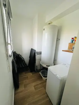 Un ou plusieurs lits dans un hébergement de l'établissement Très bel appartement proche de la mer