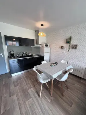 Cuisine ou kitchenette dans l'établissement Très bel appartement proche de la mer