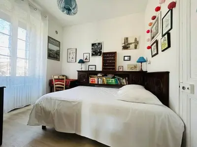 Un ou plusieurs lits dans un hébergement de l'établissement La villa Marguerite, face mer avec terrasses