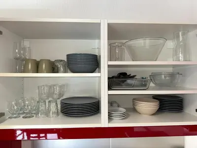 Cuisine ou kitchenette dans l'établissement Appartement vue mer exposé sud à Carantec