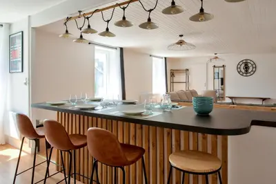 Plan de l'établissement À 100m du port de Loctudy, bel appartement pour 6