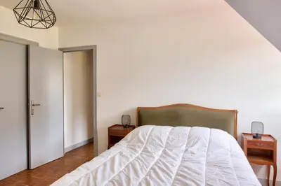Un ou plusieurs lits dans un hébergement de l'établissement 700m plage - maison pour 8 - Grand jardin
