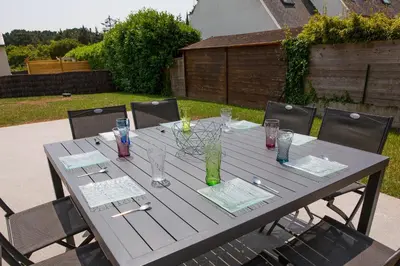 Plan de l'établissement Maison pour 8 avec jardin à 1km de la plage