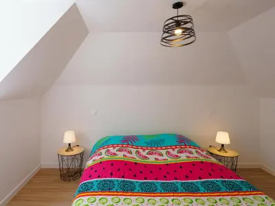 Un ou plusieurs lits dans un hébergement de l'établissement Holiday Home Penhors by Interhome