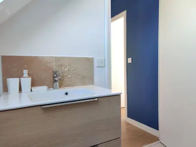 Salle de bains dans l'établissement Maison Avel Dro Plogoff