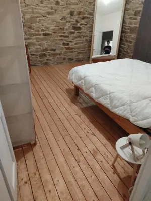 Un ou plusieurs lits dans un hébergement de l'établissement Un rêve à la mer