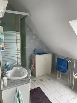 Salle de bains dans l'établissement Les roses