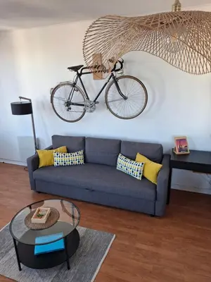 Coin salon dans l'établissement Appartement lumineux dans les hauts de Recouvrance