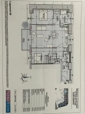 Plan de l'établissement Appartement Design X - Hyper Centre - Parking Privé - Terrasse Plein Sud Quimper