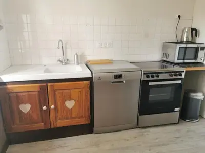 Cuisine ou kitchenette dans l'établissement Les gîtes de Blandine