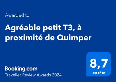 Certificat, récompense, panneau ou autre document affiché dans l'établissement Agréable petit T3, à proximité de Quimper