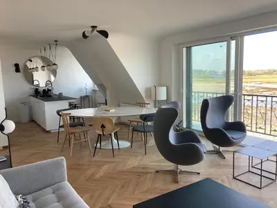Coin salon dans l'établissement Villa Ster et Mer