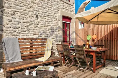 Terrasse ou espace extérieur de l'établissement LocaLise - M11B - A la pointe - Maison de vacances avec jardin entièrement clos - A 50m de la plage - 700m du centre - tout à pied - wifi inclus - draps inclus - Animaux bienvenus