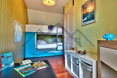 Un ou plusieurs lits dans un hébergement de l'établissement LocaLise - M11B - A la pointe - Maison de vacances avec jardin entièrement clos - A 50m de la plage - 700m du centre - tout à pied - wifi inclus - draps inclus - Animaux bienvenus