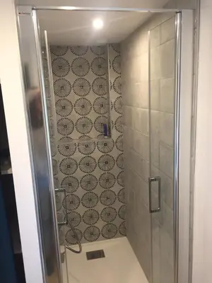 Salle de bains dans l'établissement La maison de Gwen